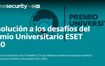 Resolució als desafiaments del Premi Universitari ESET 2020